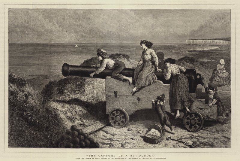 A captura de um 32-pounder de Myles Birket Foster