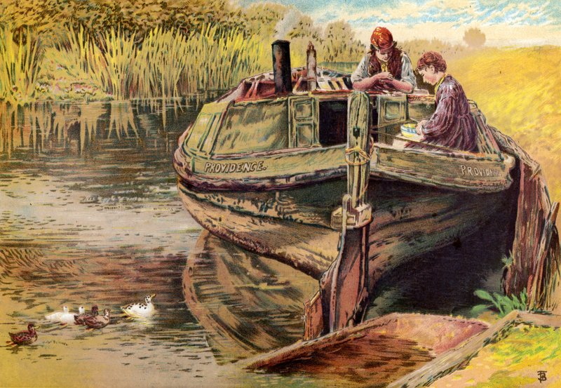 A barcaça de Providence de Myles Birket Foster