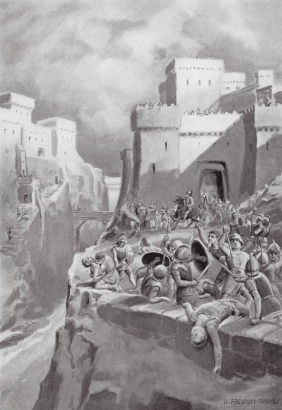 A Revolta de Megara, 447 a.C. (litografia) de N. Prescott Davies