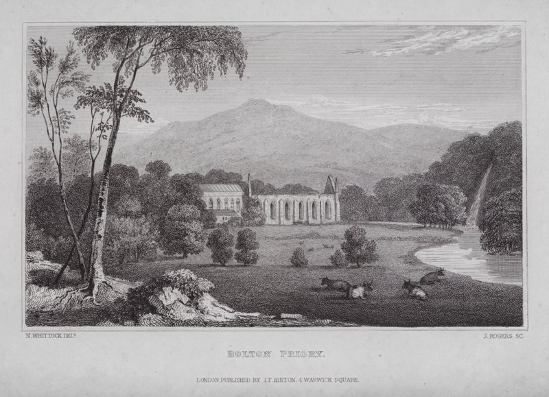 Bolton Priory (gravura) de Nathaniel (after) Whittock
