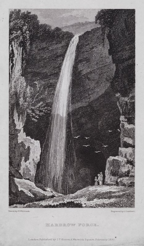 Hardrow Force (gravura) de Nathaniel (after) Whittock