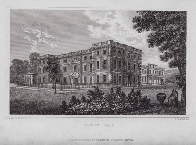 Newby Hall (gravura) de Nathaniel (after) Whittock