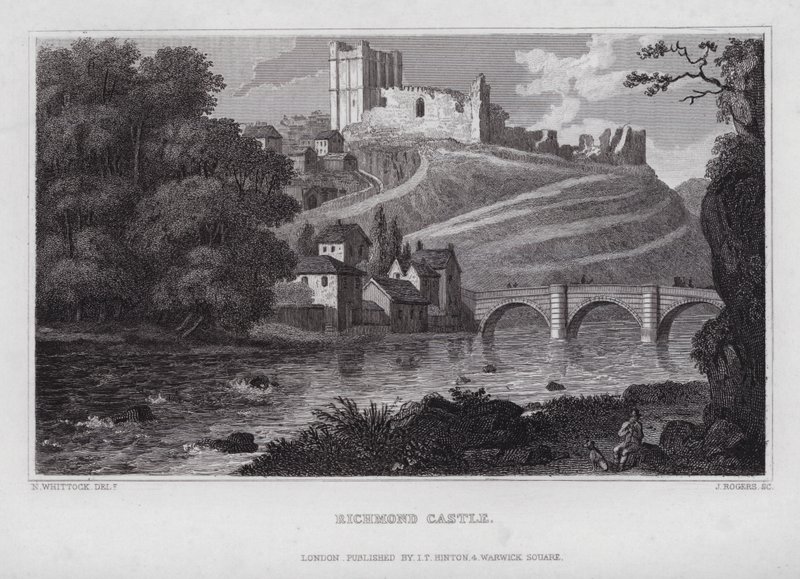 Castelo de Richmond (gravura) de Nathaniel (after) Whittock