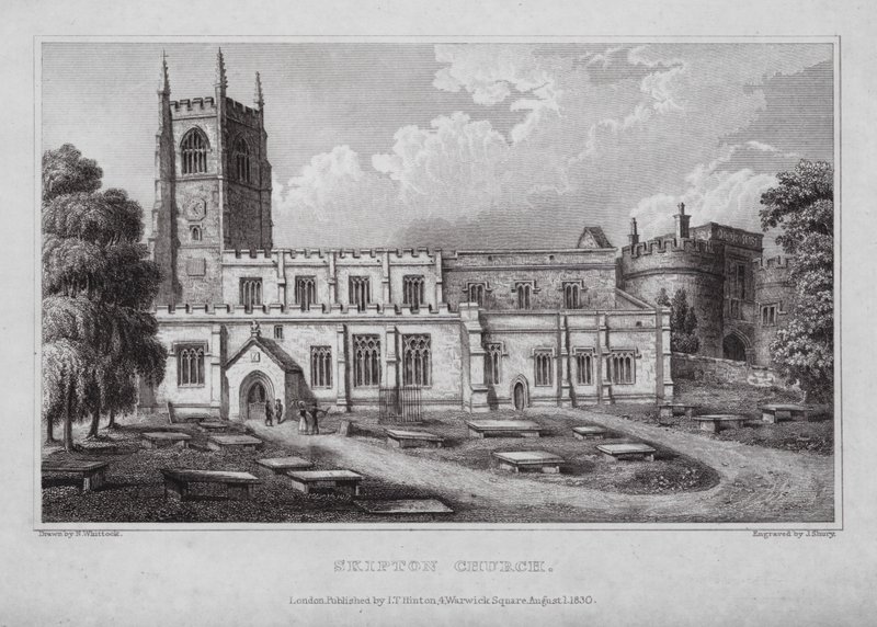 Skipton Church (gravura) de Nathaniel (after) Whittock