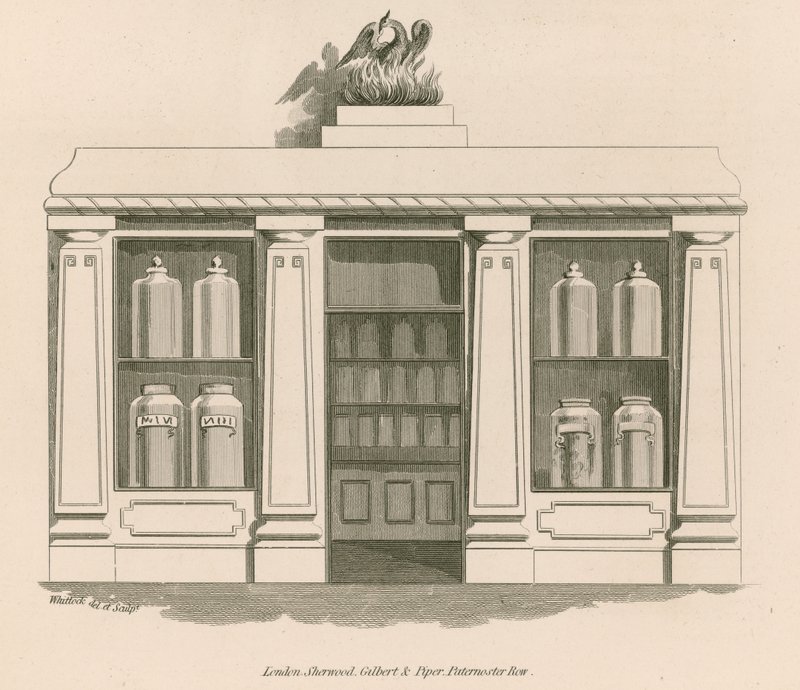 Loja de produtos químicos, Great Russell Street, Bloomsbury de Nathaniel Whittock