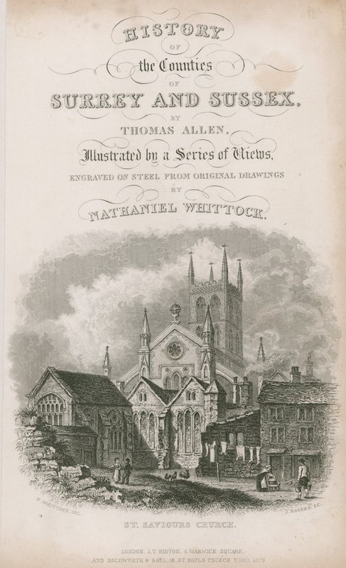 Igreja de São Salvador, Southwark, Surrey de Nathaniel Whittock