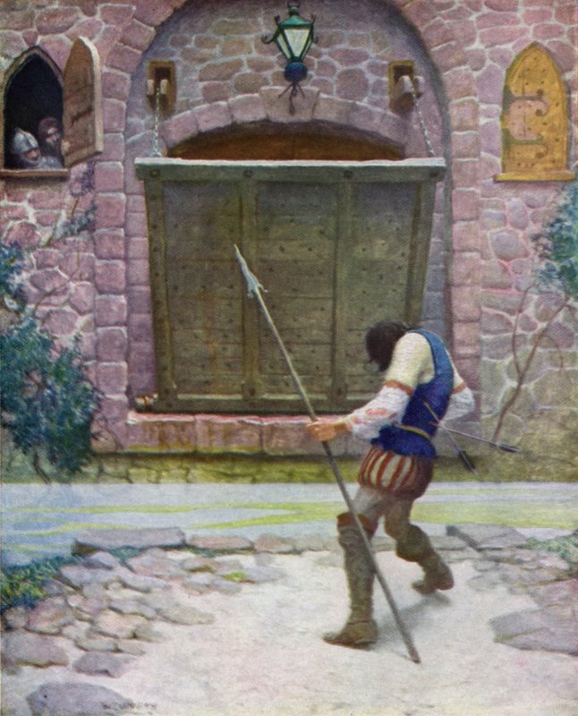 Ilustração para a flecha negra por Robert Louis Stevenson de Newell Convers Wyeth