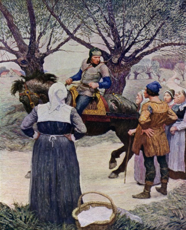 Ilustração para a flecha negra por Robert Louis Stevenson de Newell Convers Wyeth