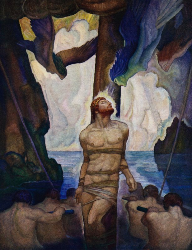 Odisséia: as sereias de Newell Convers Wyeth