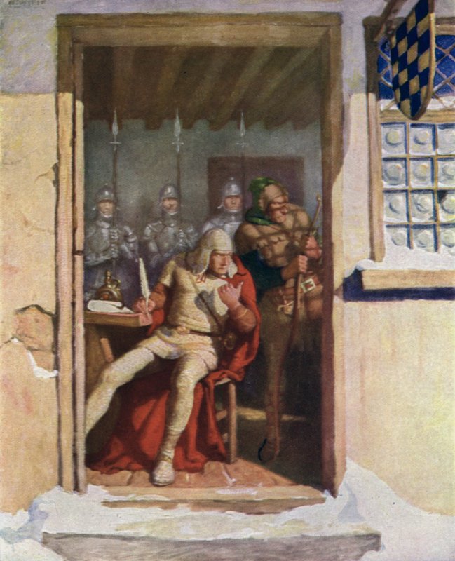 Ilustração para a flecha negra por Robert Louis Stevenson de Newell Convers Wyeth