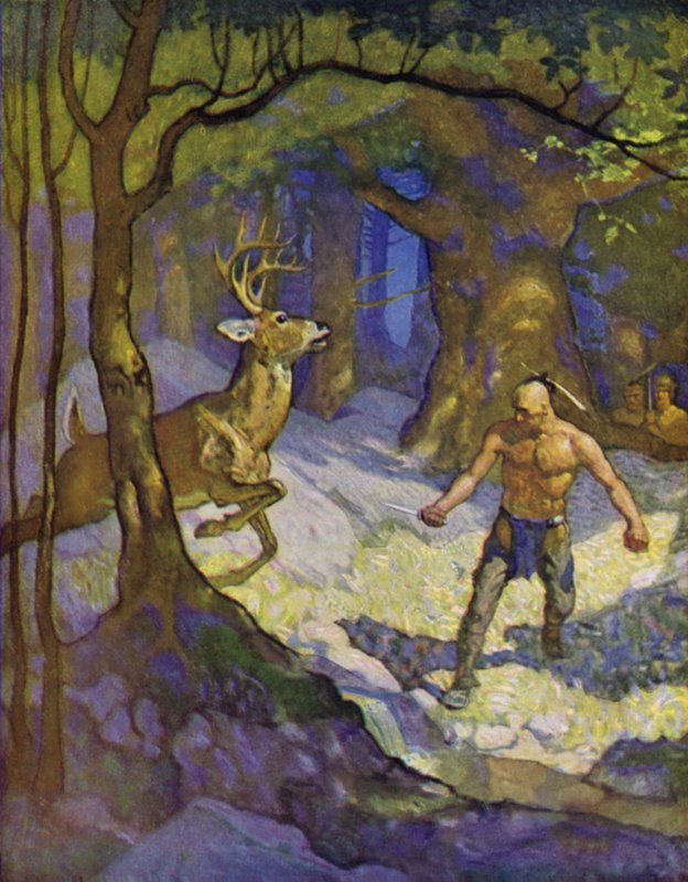 Ilustração para o último dos moicanos de Newell Convers Wyeth