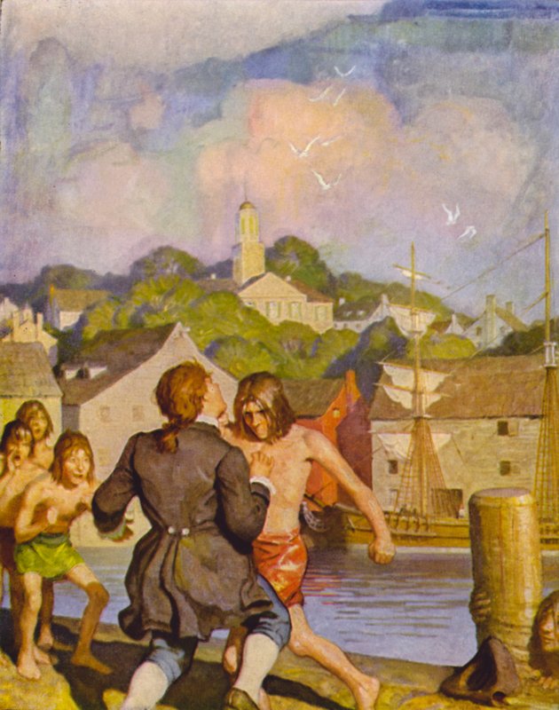 Johnnys luta com cereja de Newell Convers Wyeth