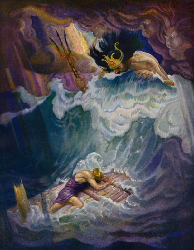 Odisséia: A balsa de Odisseu de Newell Convers Wyeth