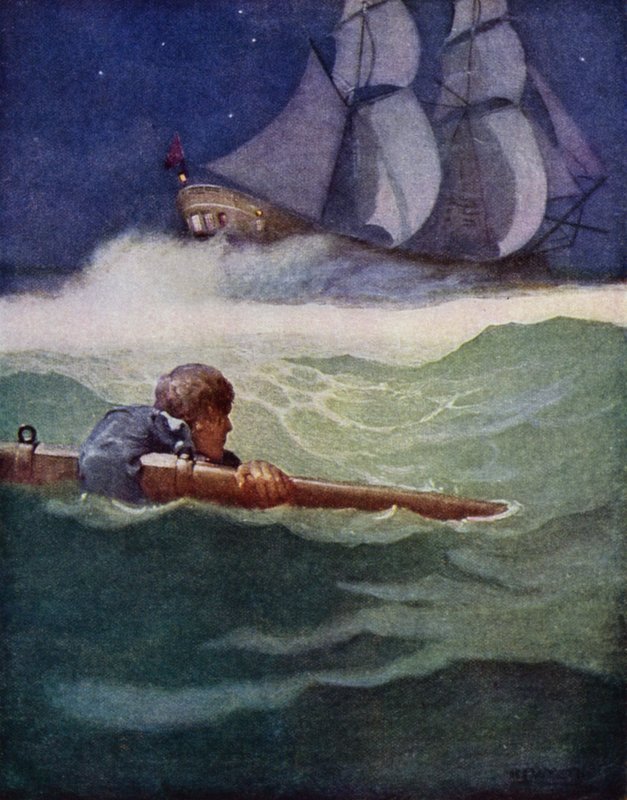 Ilustração para Kidnapped by Robert Louis Stevenson (cor litho) de Newell Convers (after) Wyeth