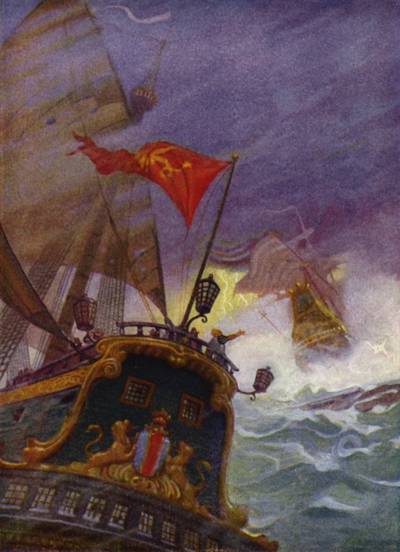 Ilustração para Westward Ho! de Charles Kingsley (cor litho) de Newell Convers (after) Wyeth