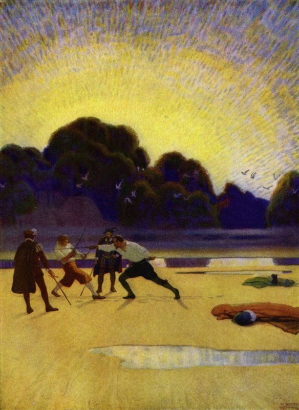 Ilustração para Westward Ho! de Charles Kingsley (cor litho) de Newell Convers (after) Wyeth