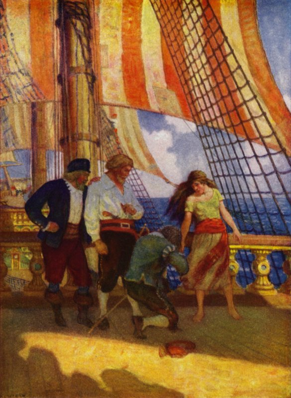 Ilustração para Westward Ho! de Charles Kingsley (cor litho) de Newell Convers (after) Wyeth