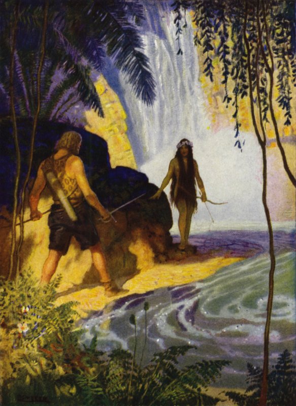 Ilustração para Westward Ho! de Charles Kingsley (cor litho) de Newell Convers (after) Wyeth