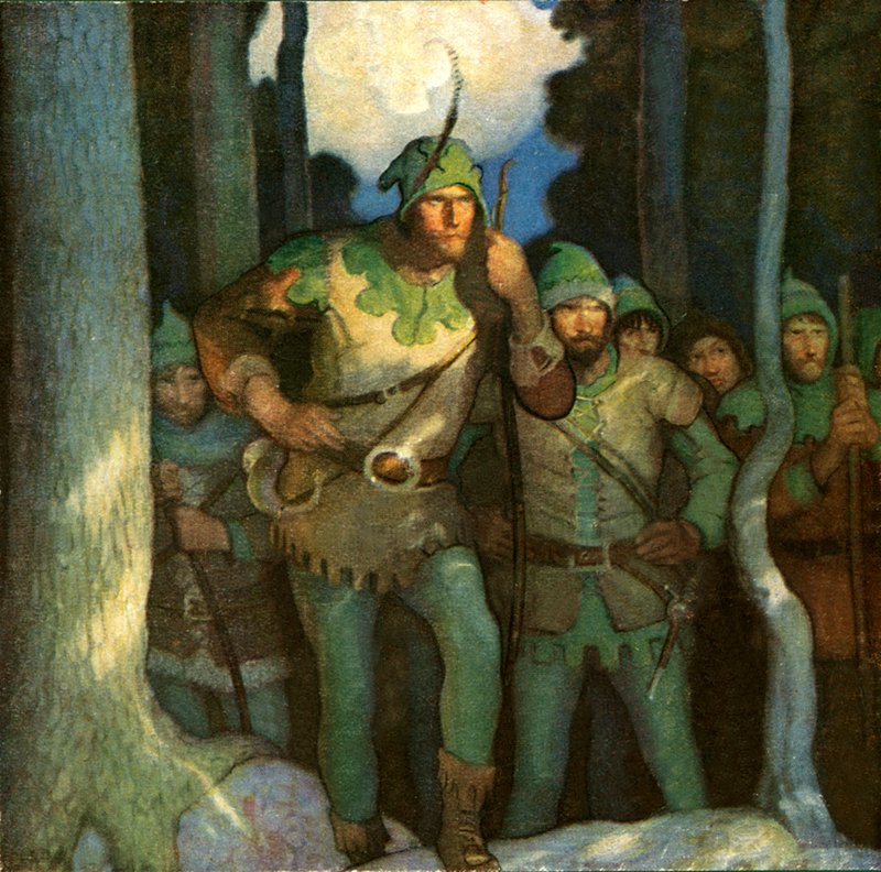 Robin Hood e seus Merry Outlaws de Newell Convers Wyeth