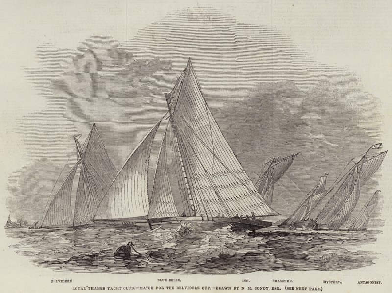 Royal Thames Yacht Club, partida da Copa Belvidere de Nicholas Matthews Condy