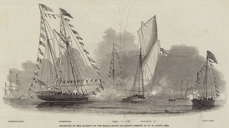 Recepção de Sua Majestade pelo Royal Yacht Squadron de Nicholas Matthews Condy