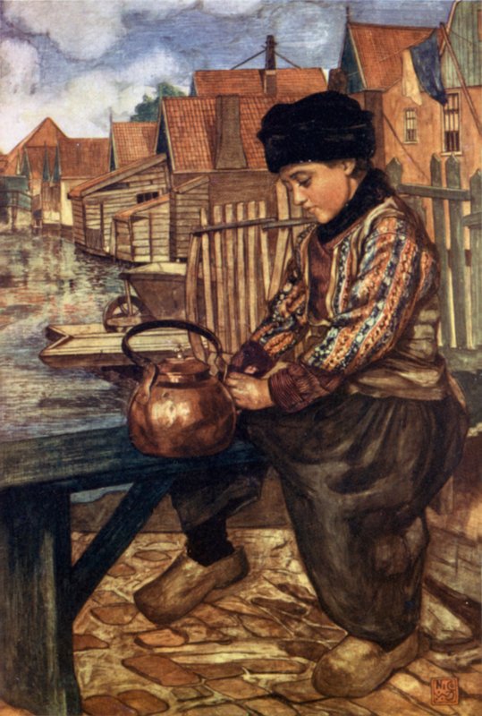 Uma chaleira de limpeza para rapazes (cor litho) de Nico Jungman