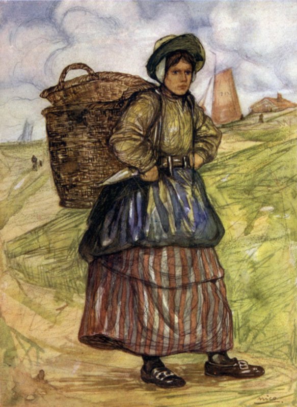 A Fisherwoman of Zandvoort (cor litho) de Nico Jungman