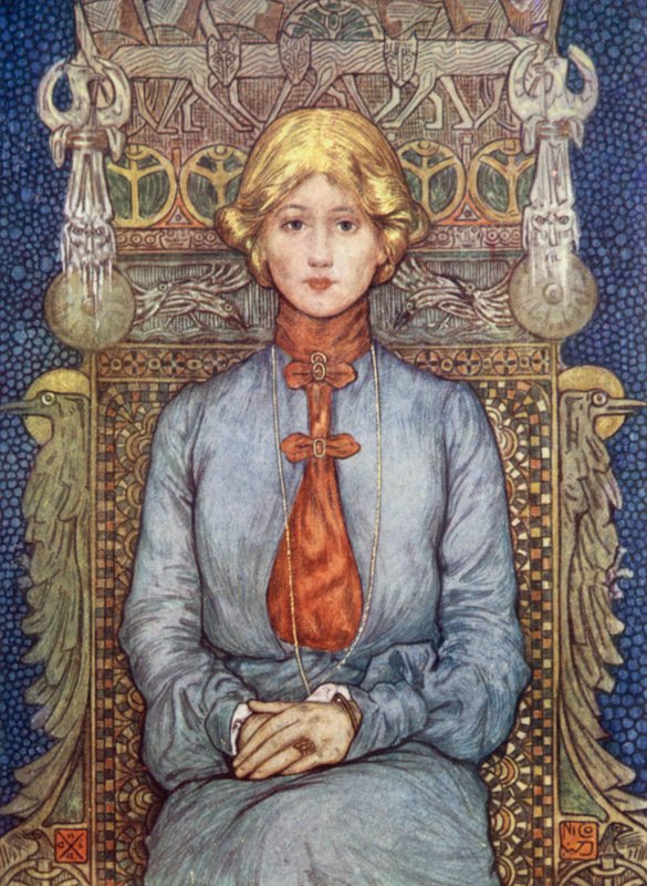 Noruega: Uma donzela norueguesa típica (cor litho) de Nico Jungman