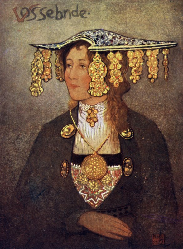 Noruega: Uma Noiva Vosse (cor litho) de Nico Jungman
