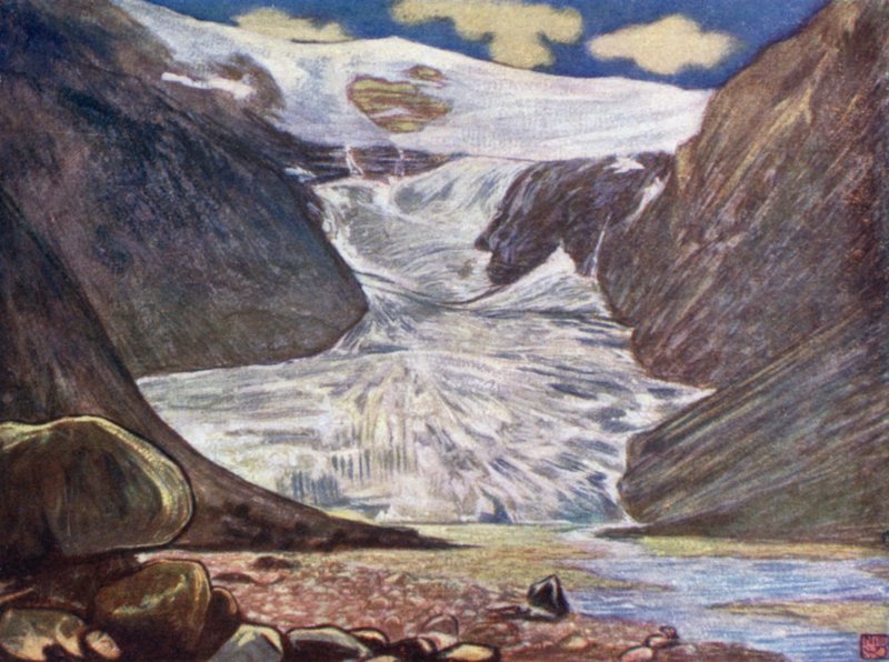 Noruega: Kjendalsbrae (cor litho) de Nico Jungman