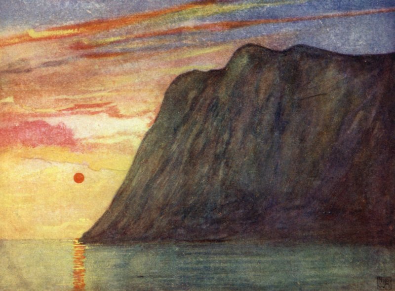 Noruega: The Midnight Sun (cor litho) de Nico Jungman