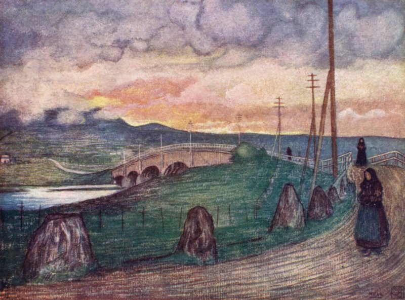 Noruega: The Road to Hell, perto de Trondhjem (cor litho) de Nico Jungman