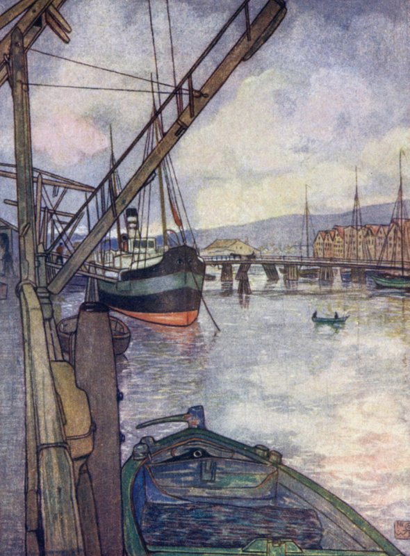 Noruega: Trondhjem (cor litho) de Nico Jungman