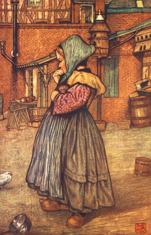 A Little Norman Girl (litografia a cores) de Nico Jungmann