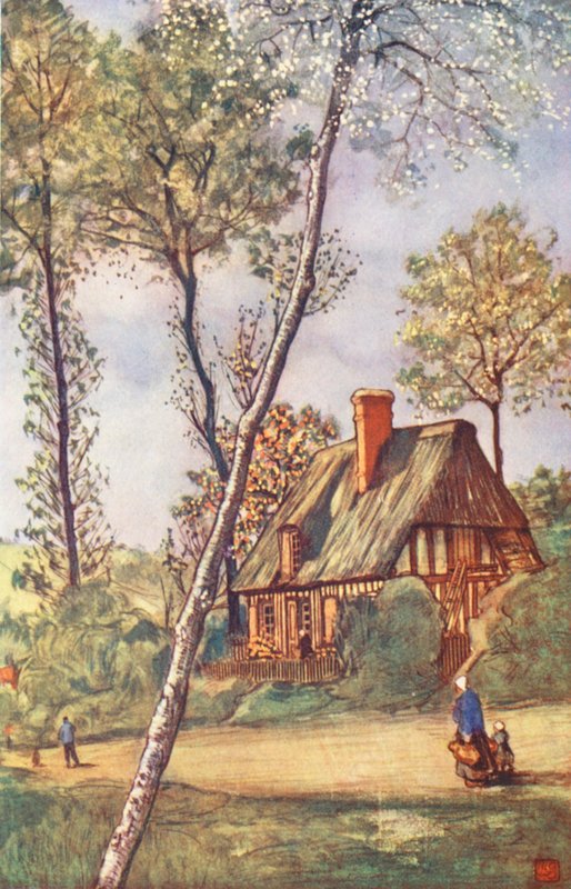 Cena rural (litografia a cores) de Nico Jungmann