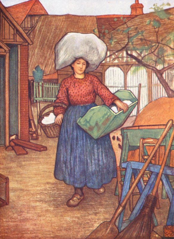 Partida para o lavadouro (litografia a cores) de Nico Jungmann