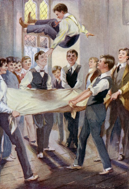 Ilustração para Tom Browns Schooldays por Thomas Hughes de Nicol Laidlaw