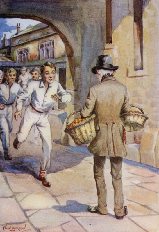 Ilustração para Tom Brown "s Schooldays por Thomas Hughes de Nicol Laidlaw