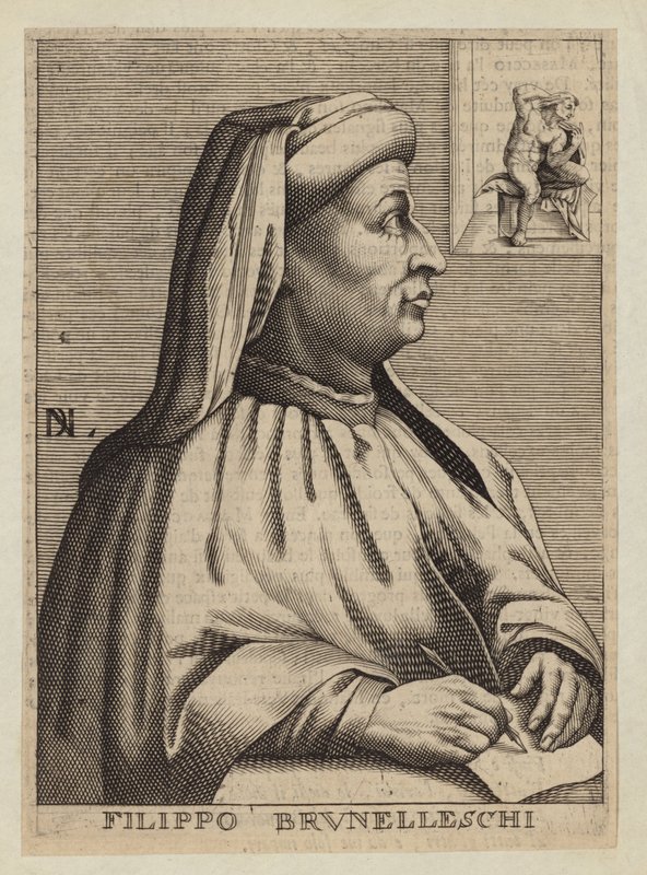 Filippo Brunelleschi, arquiteto e engenheiro italiano de Nicolas II de Larmessin