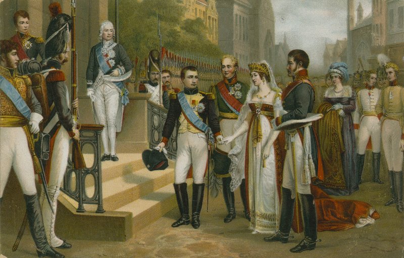 Napoleão recebendo a rainha Luísa da Prússia em Tilsit, 6 de julho de 1807 de Nicolas Louis Francois Gosse