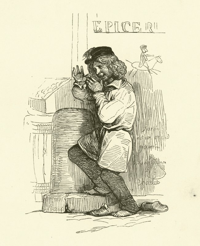 O Gamin (gravura) de Nicolas Toussaint (after) Charlet