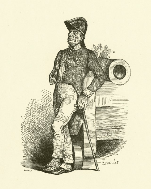 O pensionista (gravação) de Nicolas Toussaint (after) Charlet
