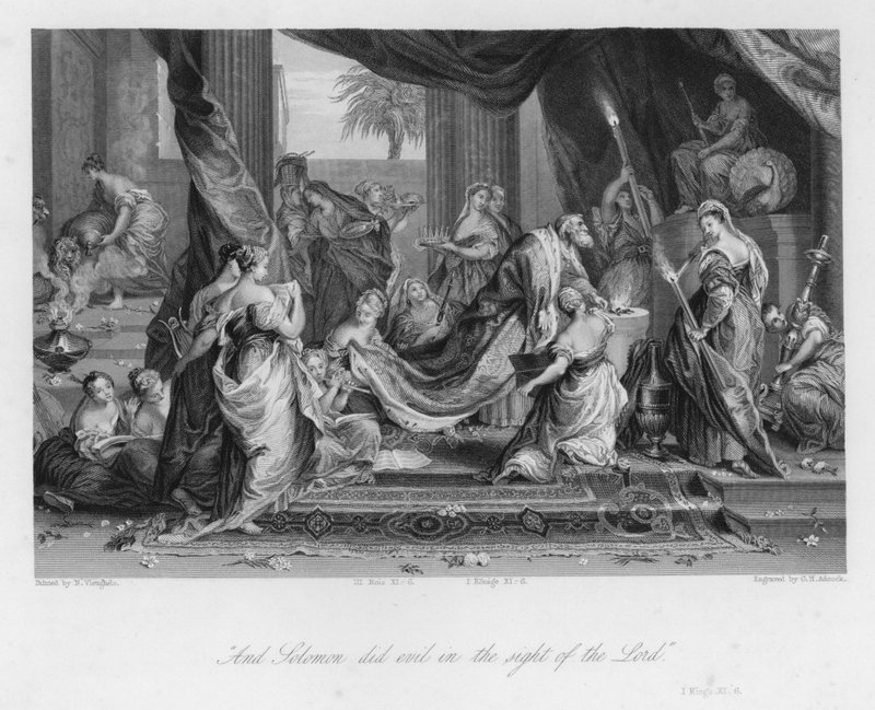 Apostasia de Salomão, I Reis XI, 6 (gravura) de Nicolas Vleughels