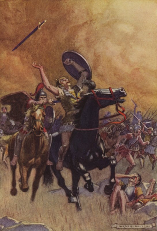 Morte de Sexto (lito colorido) de Norman Ault