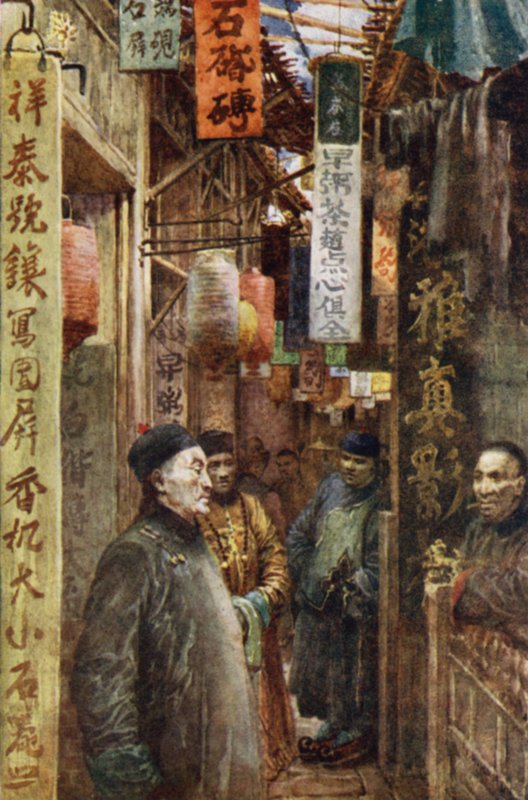 Uma rua em Canton, China de Norman Hardy