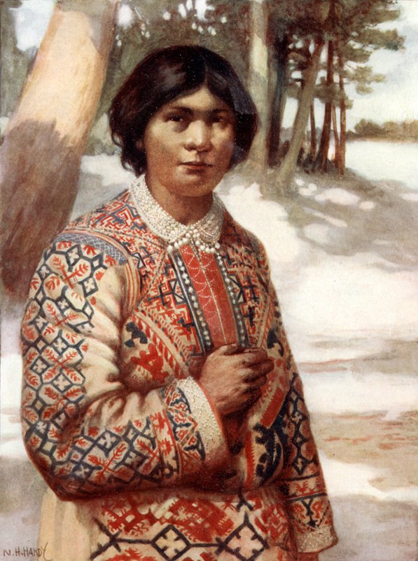 Uma mulher Ostiak, na Sibéria de Norman Hardy