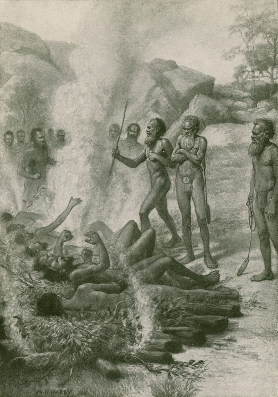 O calvário pelo fogo, uma cerimônia de totem de Norman Hardy
