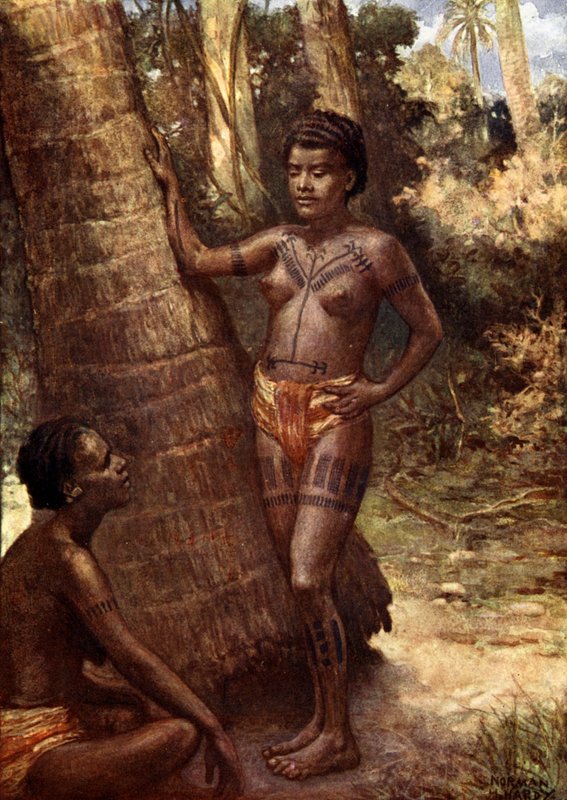 Mulheres da Ilha de Rennell (Polinésia) de Norman Hardy