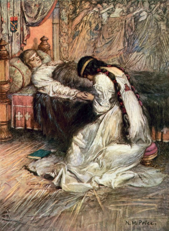 Tennyson, A Princesa (cor litho) de Norman Mills (after) Price
