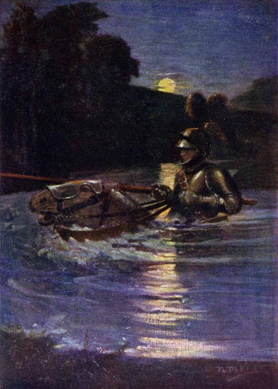 O Passeio de William Deloraine (cor litho) de Norman Mills (after) Price